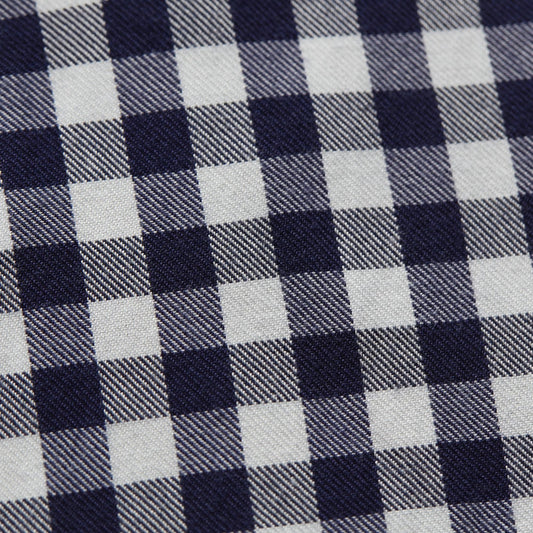 Gingham Checked Shirt - Navy/White