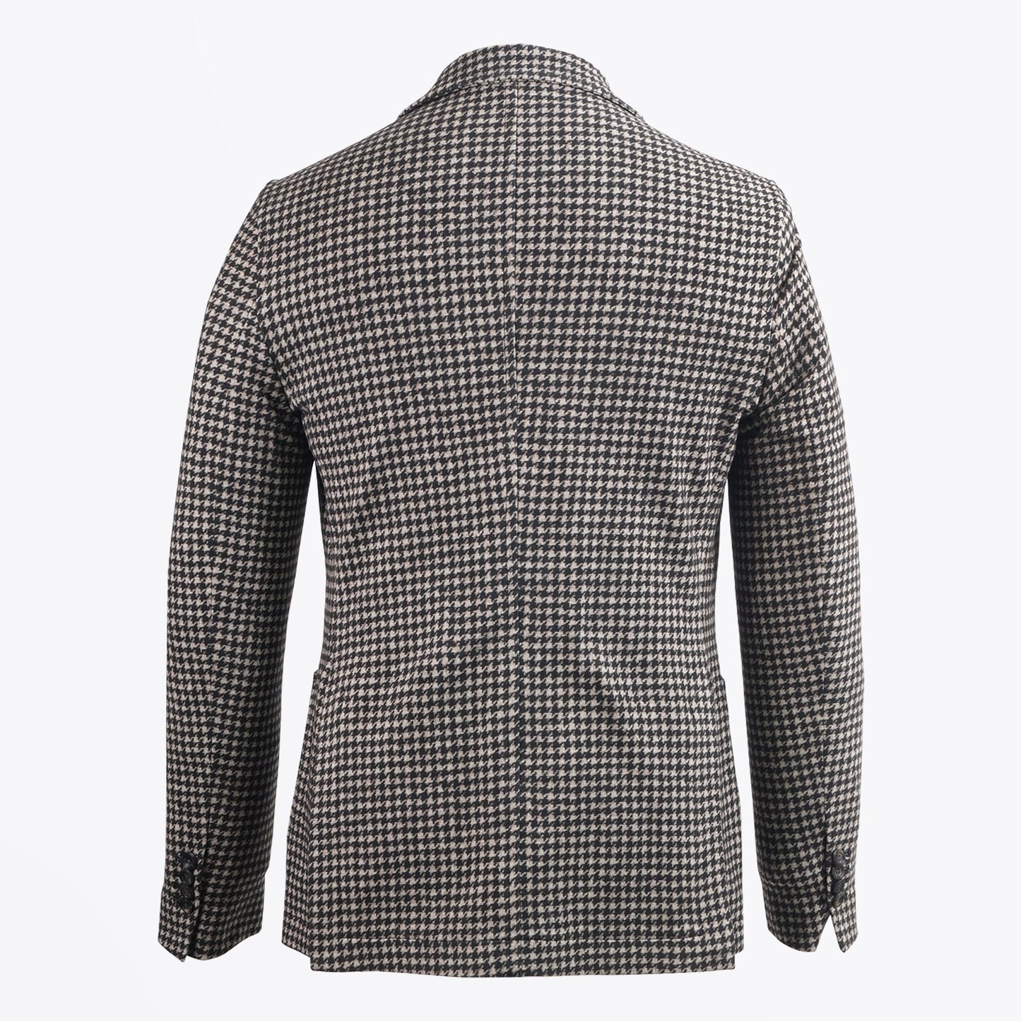 Houndstooth Printed Blazer - Beige