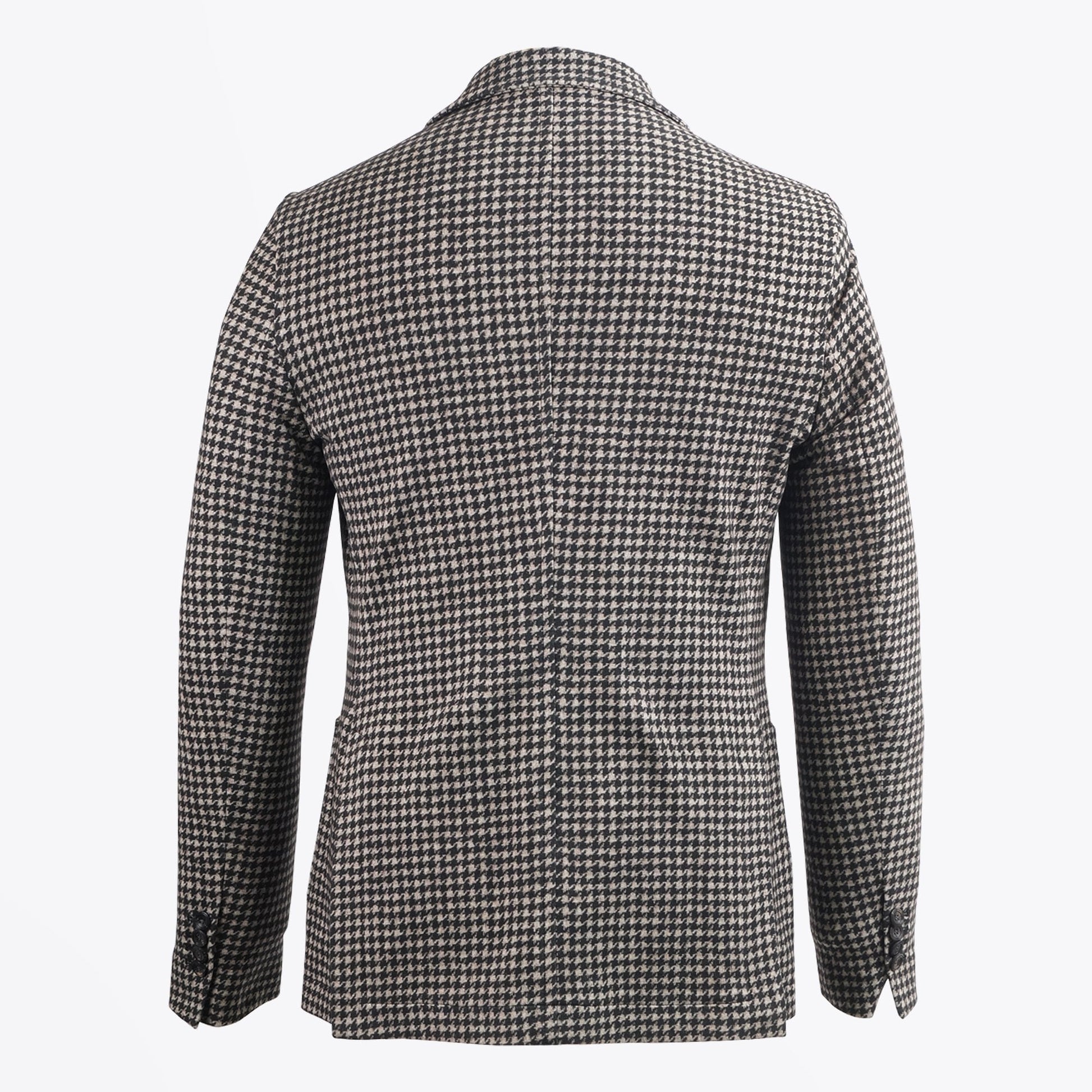 Circolo Houndstooth Printed Blazer - Beige
