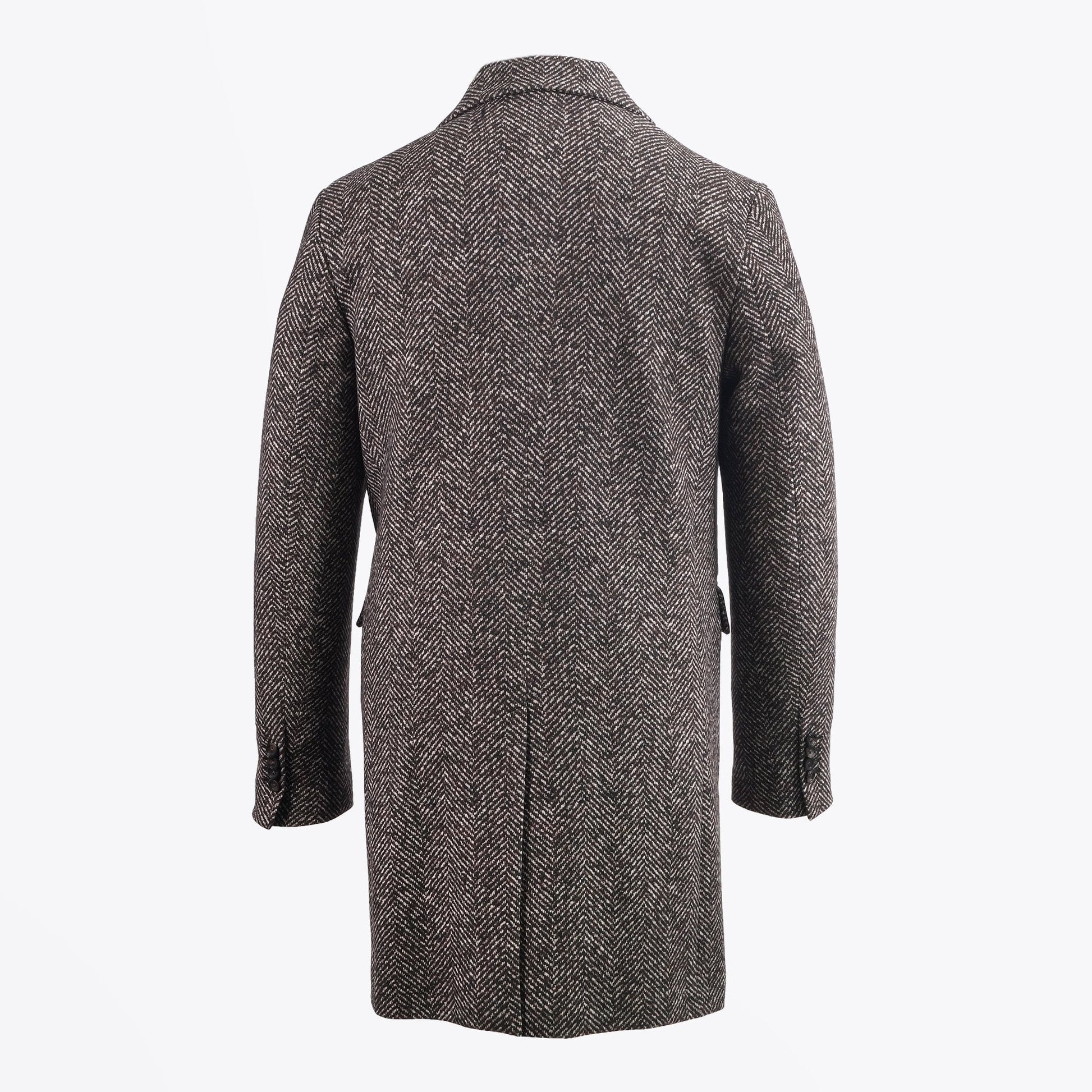 Circolo Herringbone Stretch Coat - Brown