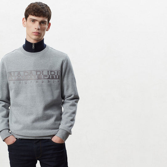 - Berber Crew Sweatshirt - Grey Melange