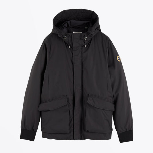 - Short Hooded Jacket - Black