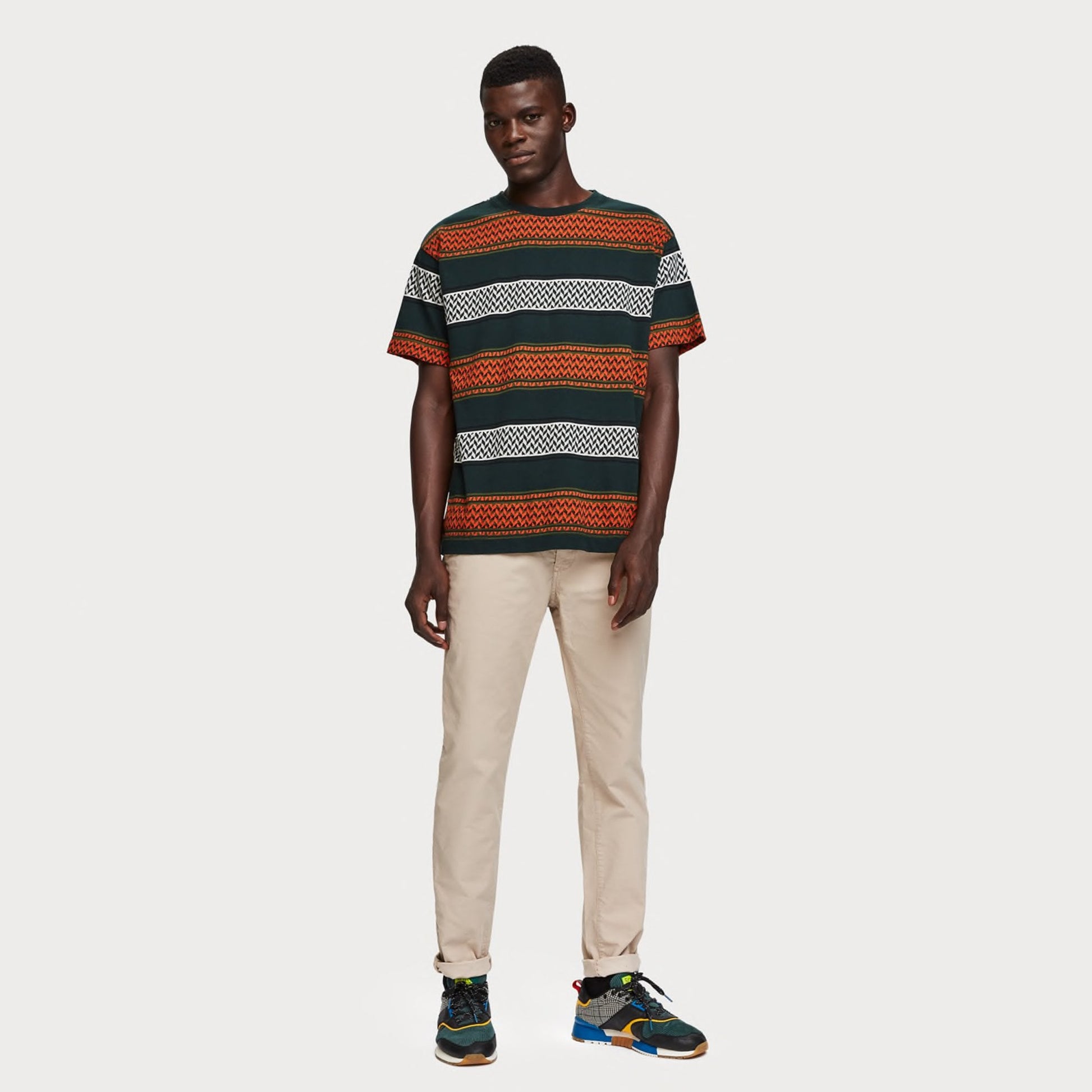 Scotch Jacquard Crew T-Shirt - Multi