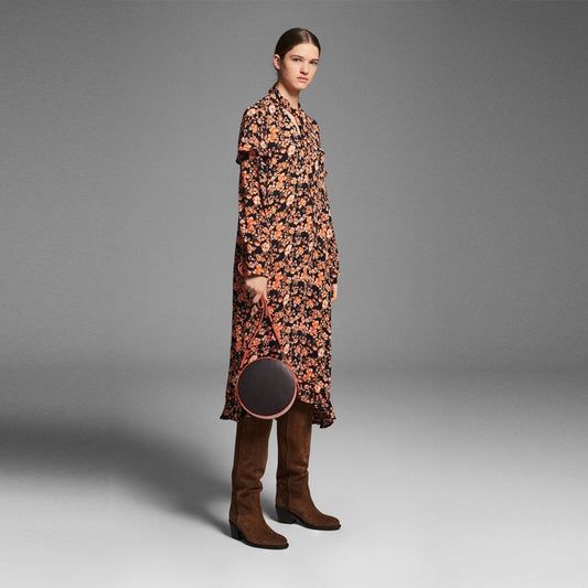 - Ani Floral Print Dress - Black