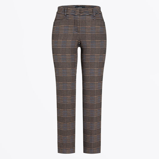 - Felicity - Checked Pants With Stripe - Brown