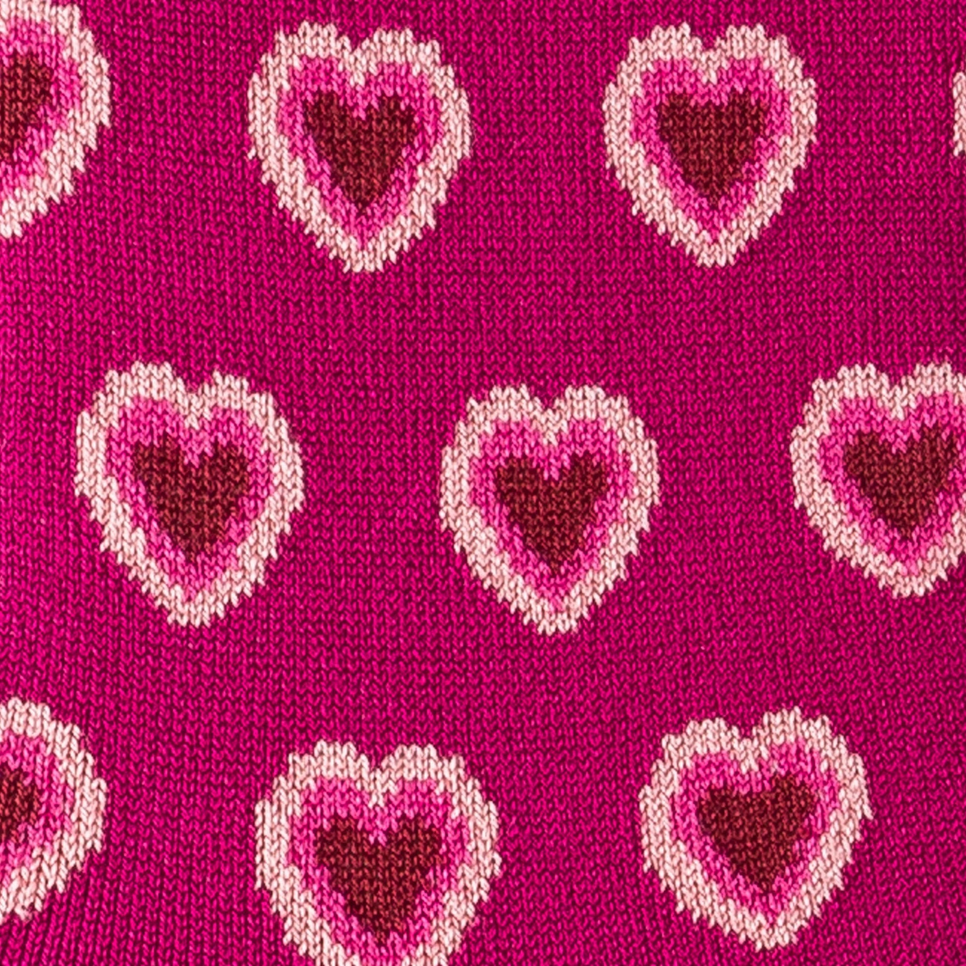 Paul Heart Print Socks - Pink