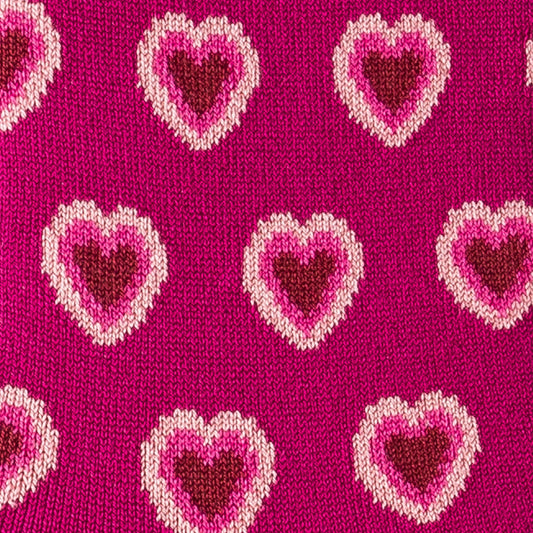 Heart Print Socks - Pink