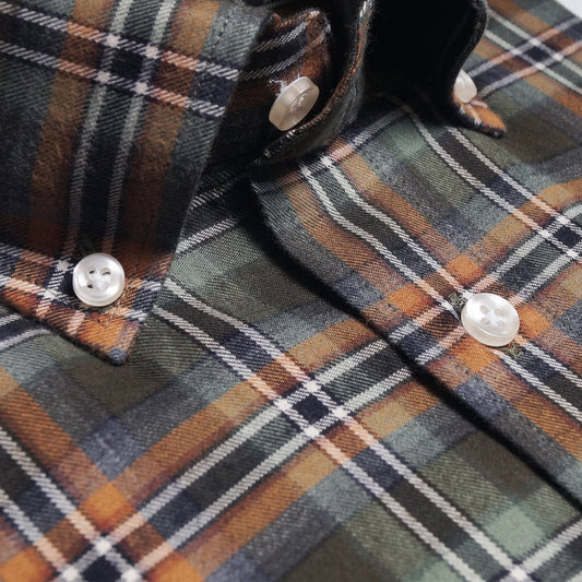 - Cotton Checked Shirt - Green