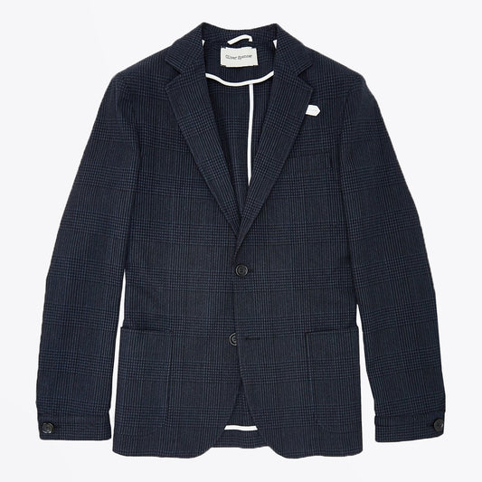- Theobald Check Jacket - Navy