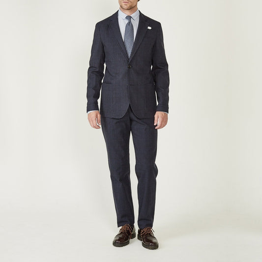 - Theobald Check Jacket - Navy