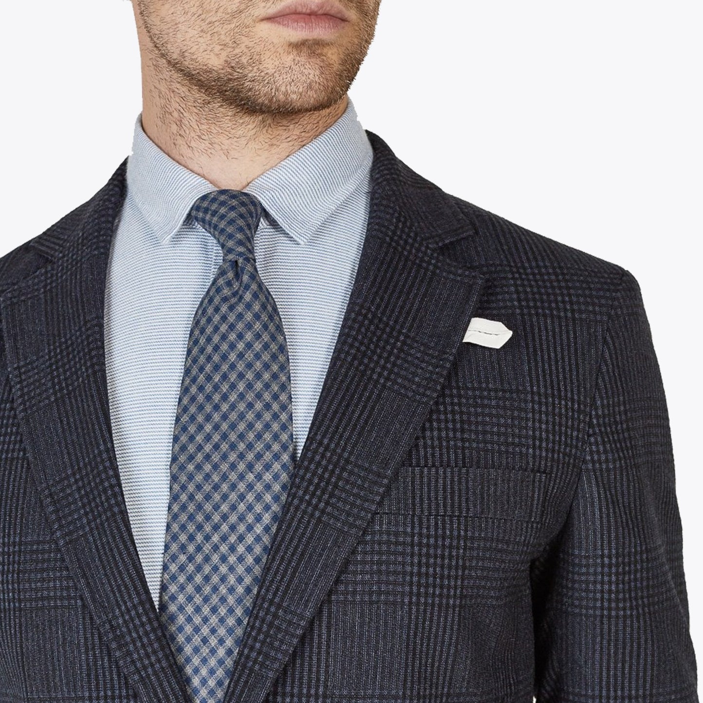 - Theobald Check Jacket - Navy