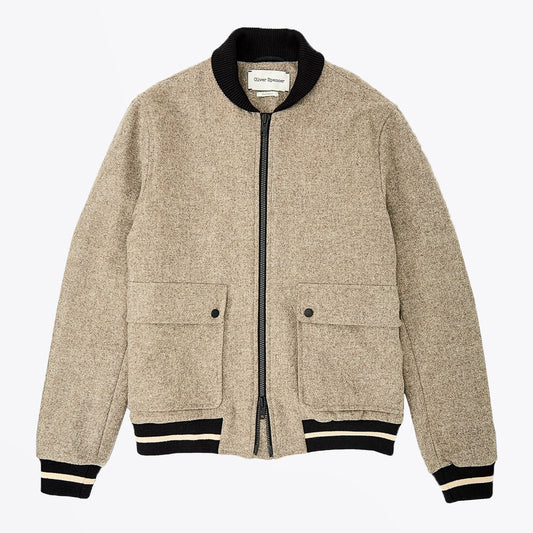 - Wool Bomber Jacket - Beige