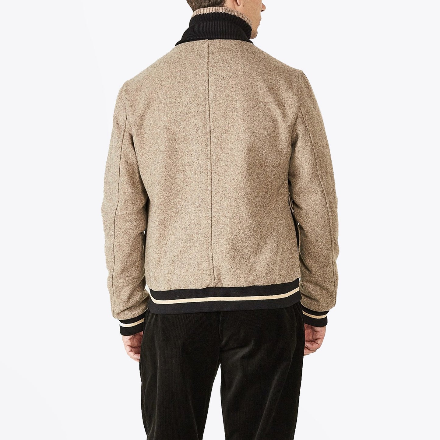 - Wool Bomber Jacket - Beige