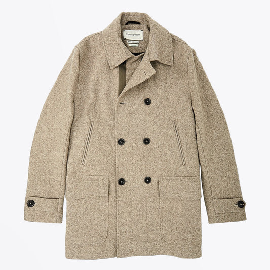 - Wool Double-Breasted Coat - Beige