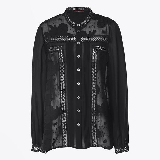 Innuendo - Tech Lace Shirt - Black