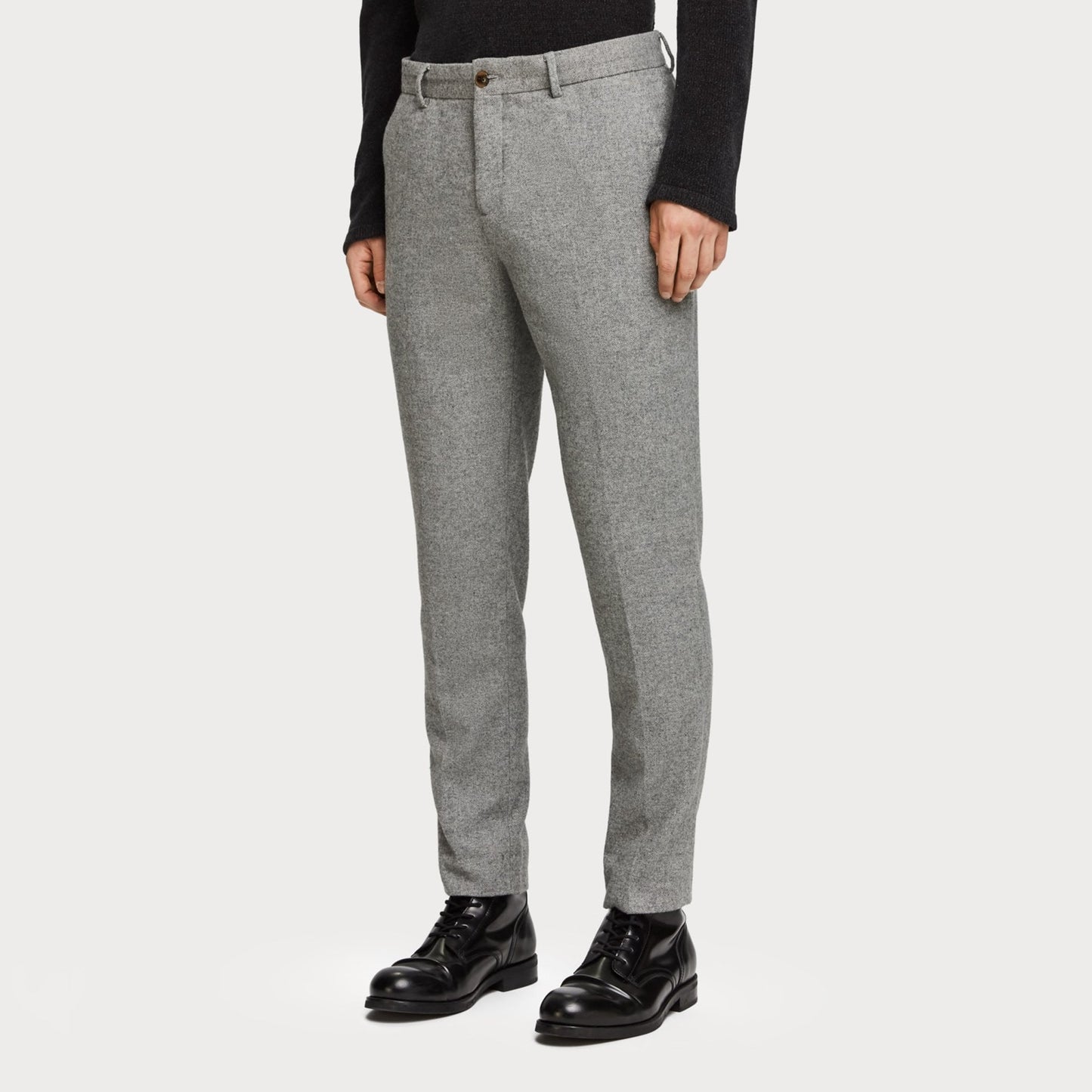 - Stuart - Wool Blend Trousers - Grey