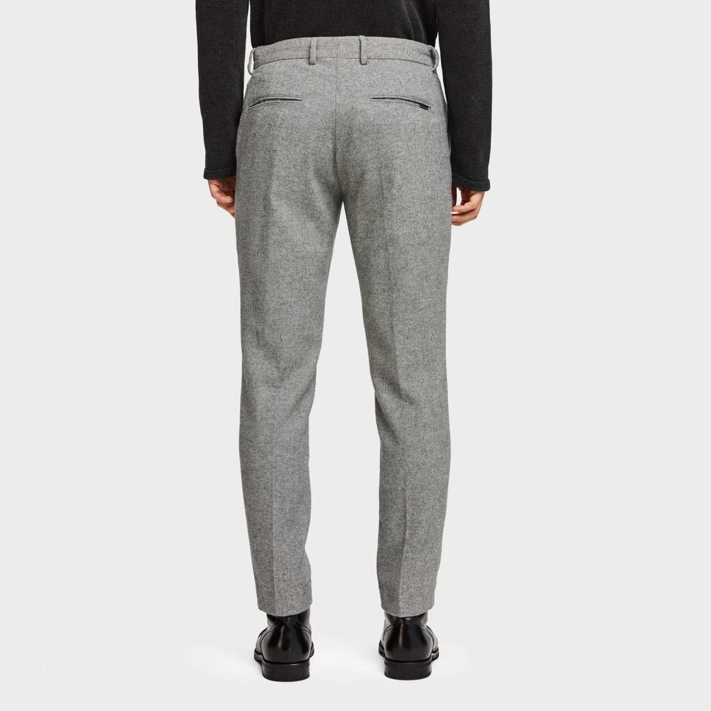 - Stuart - Wool Blend Trousers - Grey