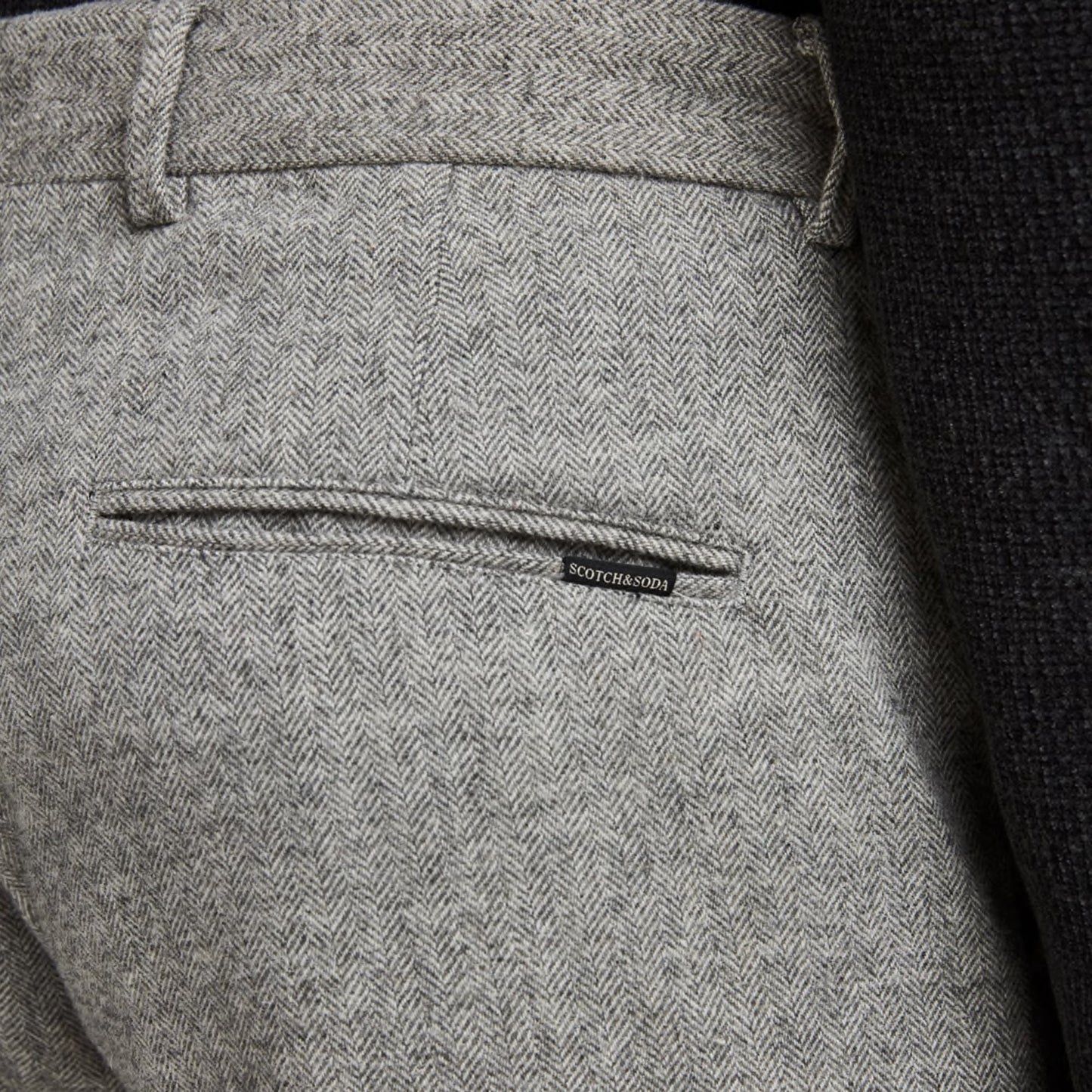 - Stuart - Wool Blend Trousers - Grey
