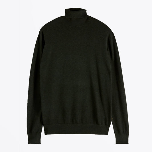 - Classic Turtleneck Knit - Dark Green