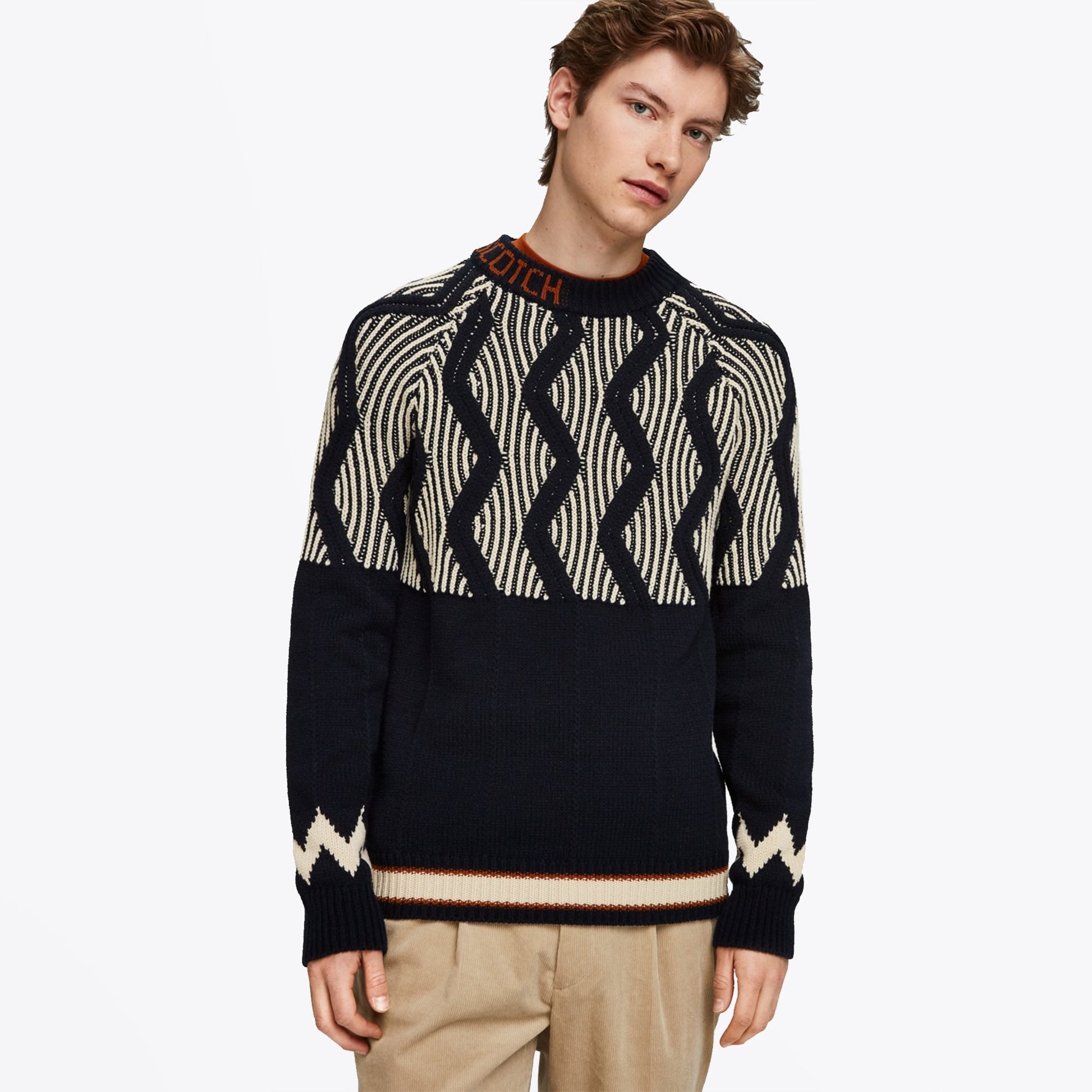 Scotch Monsanto Knitted Pullover - Navy