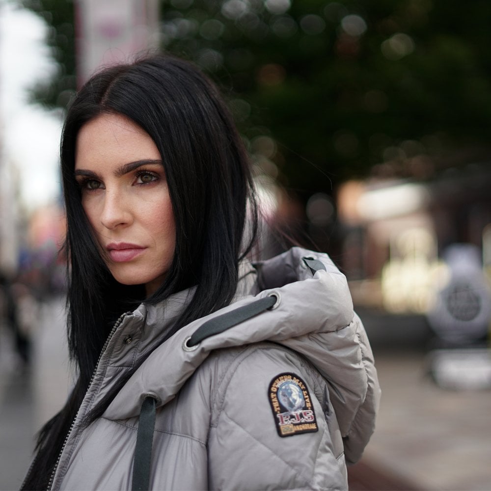 Panda - Longline Parka Puffa Coat - Silver