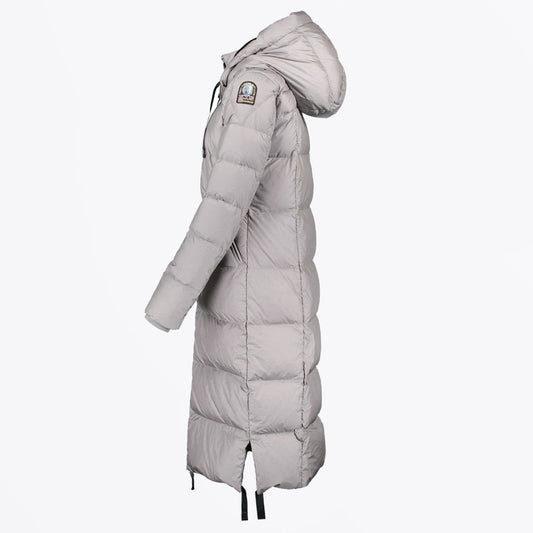 Panda - Longline Parka Puffa Coat - Silver