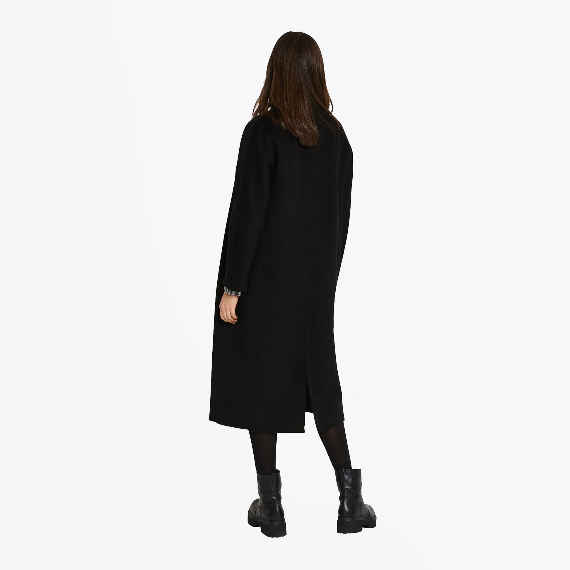 Ottod'Ame Long Belted Coat - Black