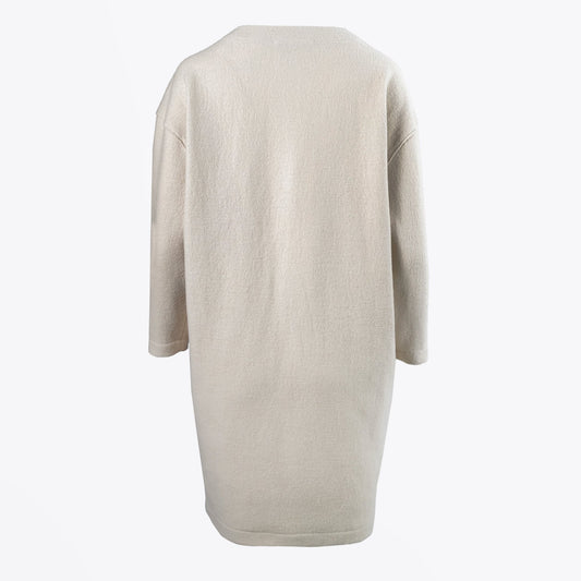 - Oversized Wool Dress - Cream/Beige