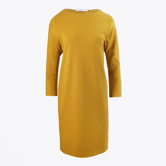 - Wool Flared Dress - Yellow