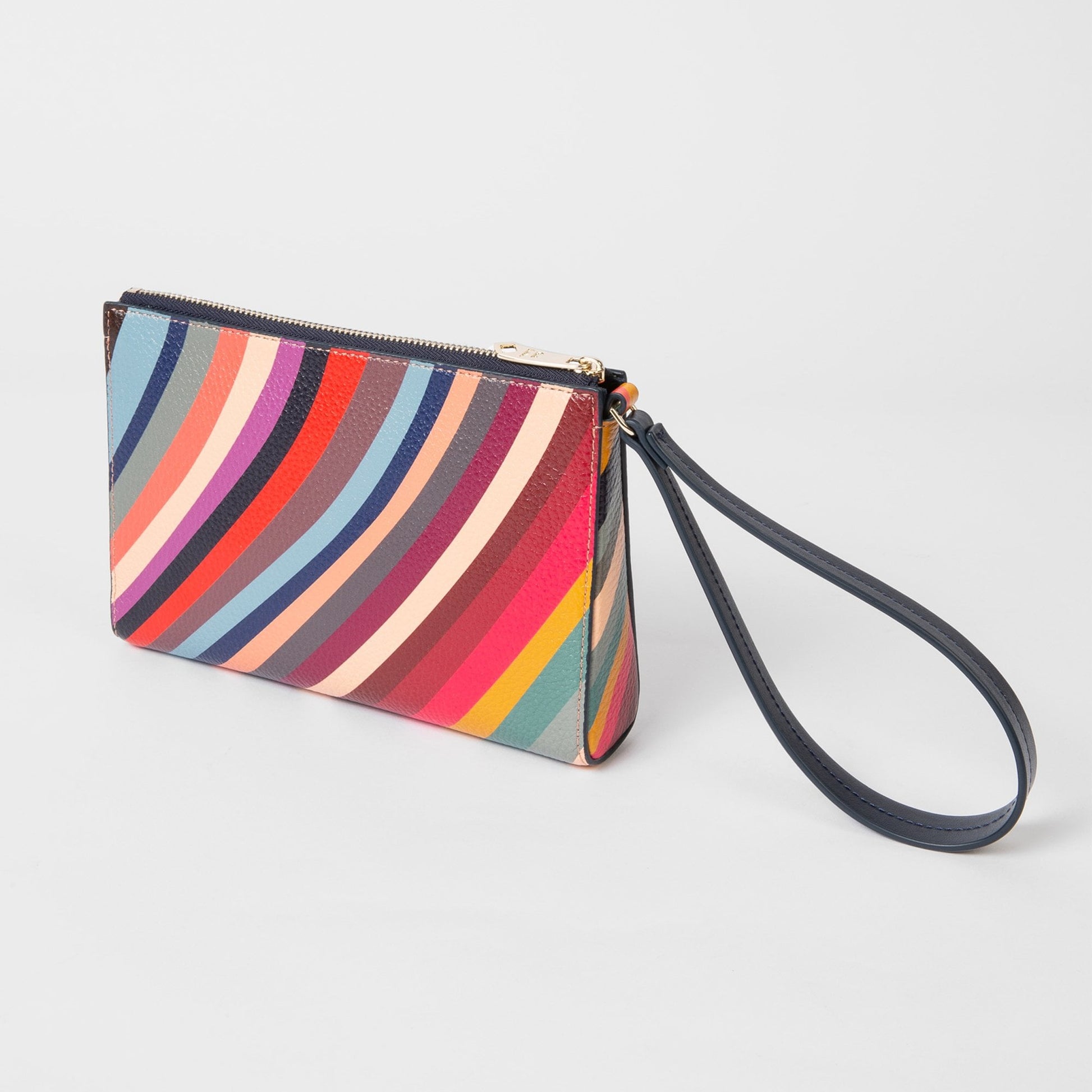 Paul Leather Swirl Zip Pouch - Multi