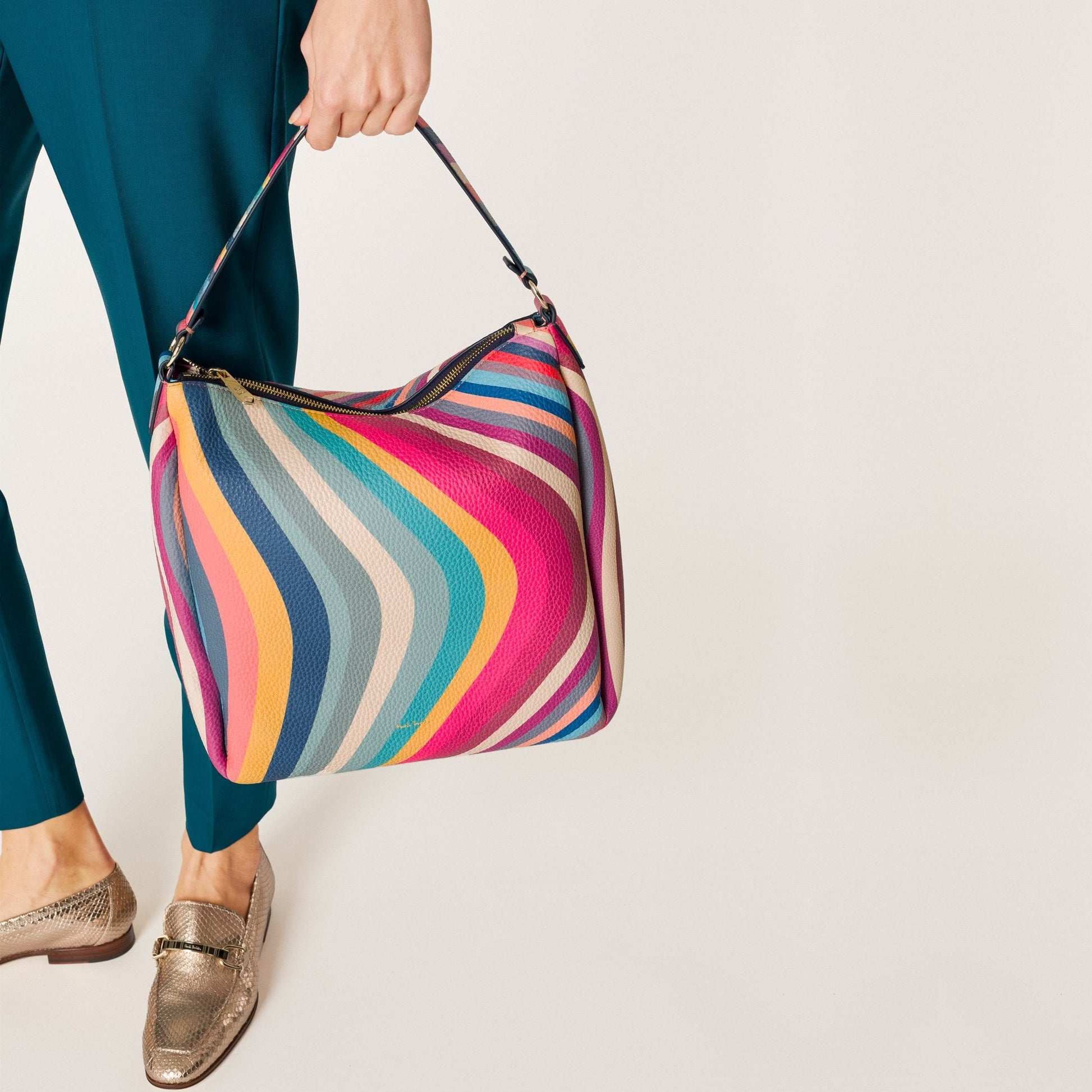Paul Leather Swirl Hobo Bag - Multi