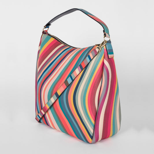 Leather Swirl Hobo Bag - Multi