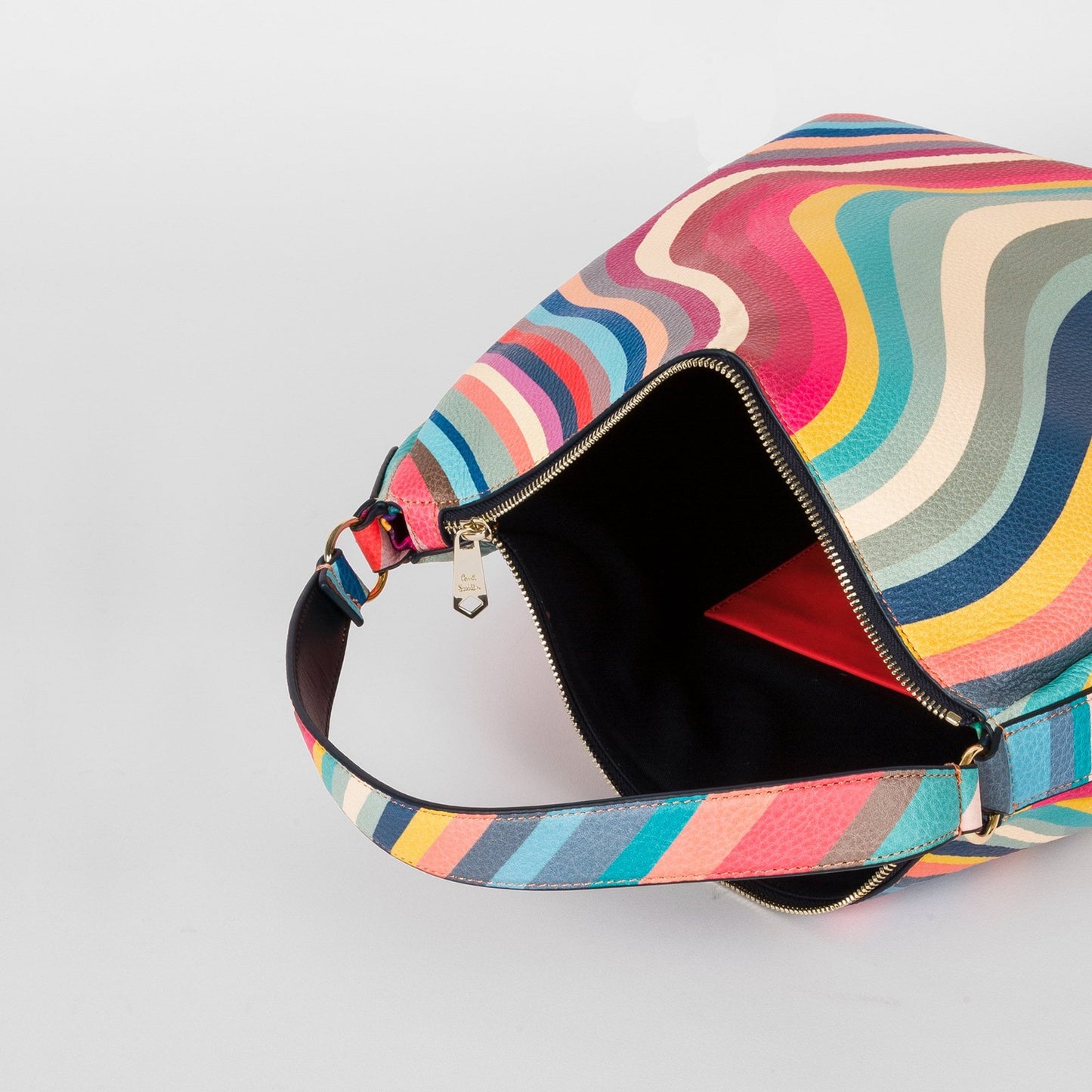 Leather Swirl Hobo Bag - Multi