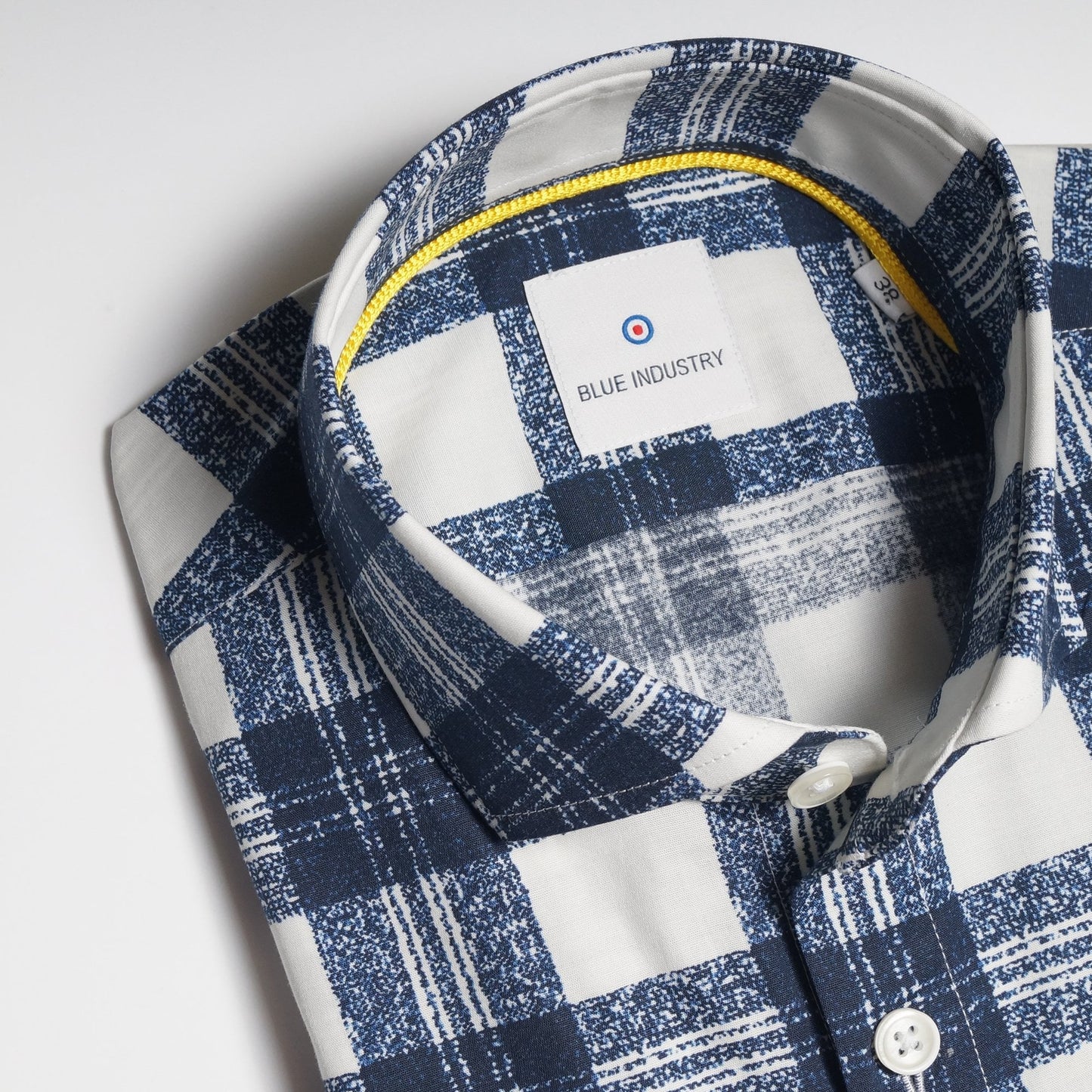 - Checked Shirt - Navy/White