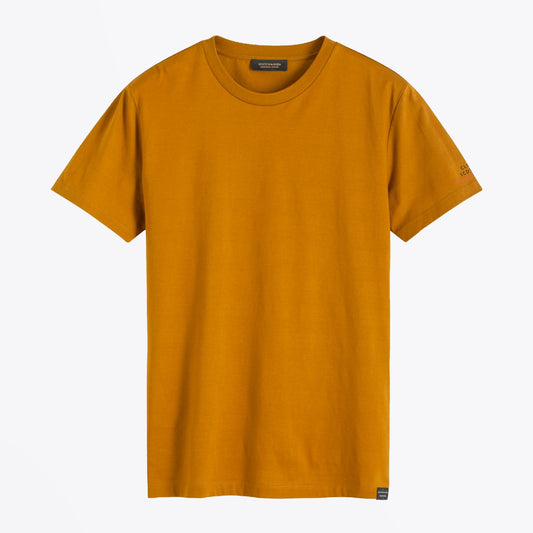 - Stripe Crew Neck Tee - Mustard