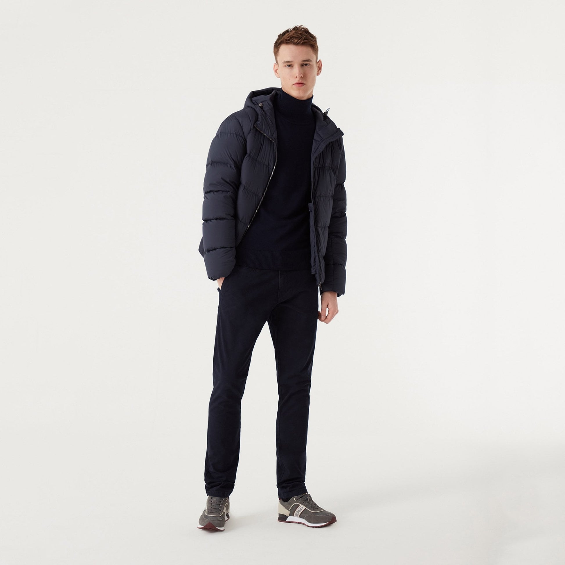 Colmar Hooded Winter Down Jacket - Navy