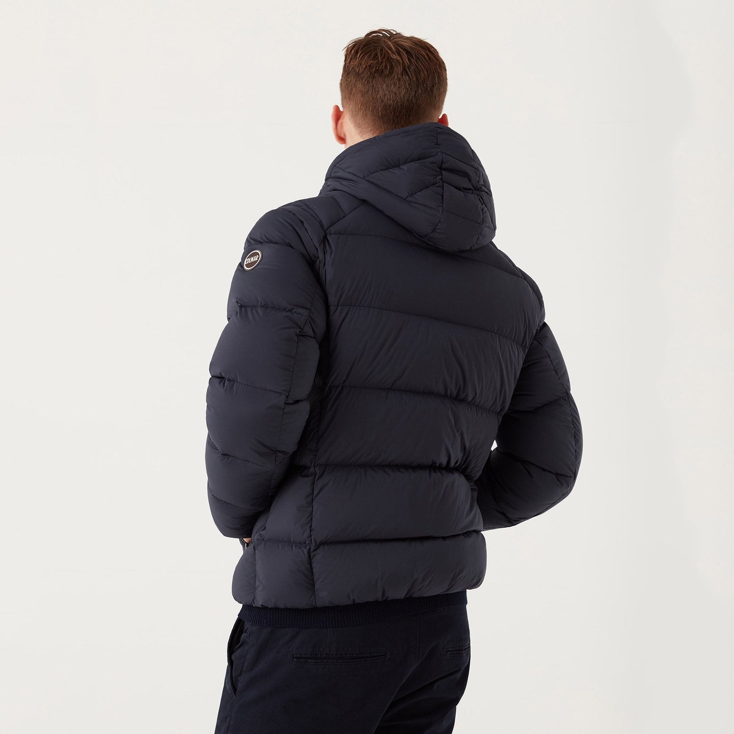 Hooded Winter Down Jacket - Navy