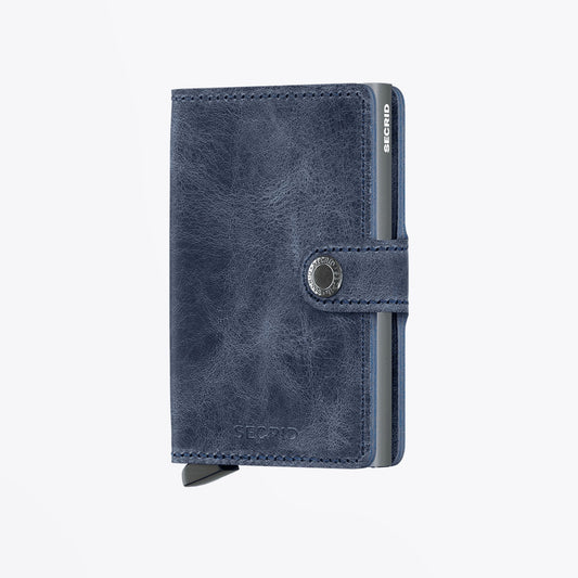 Miniwallet - Vintage Blue Leather