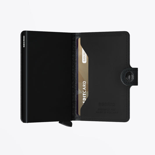 Miniwallet - Perforated Black