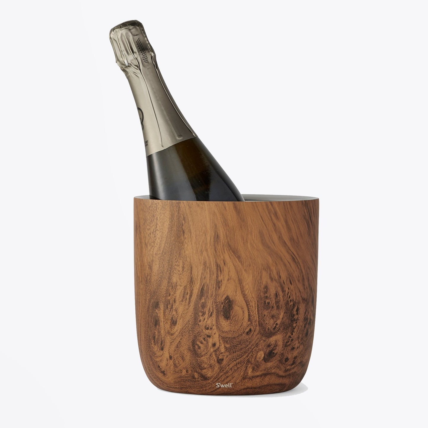 - Teakwood 68oz Ice Bucket and Tongs