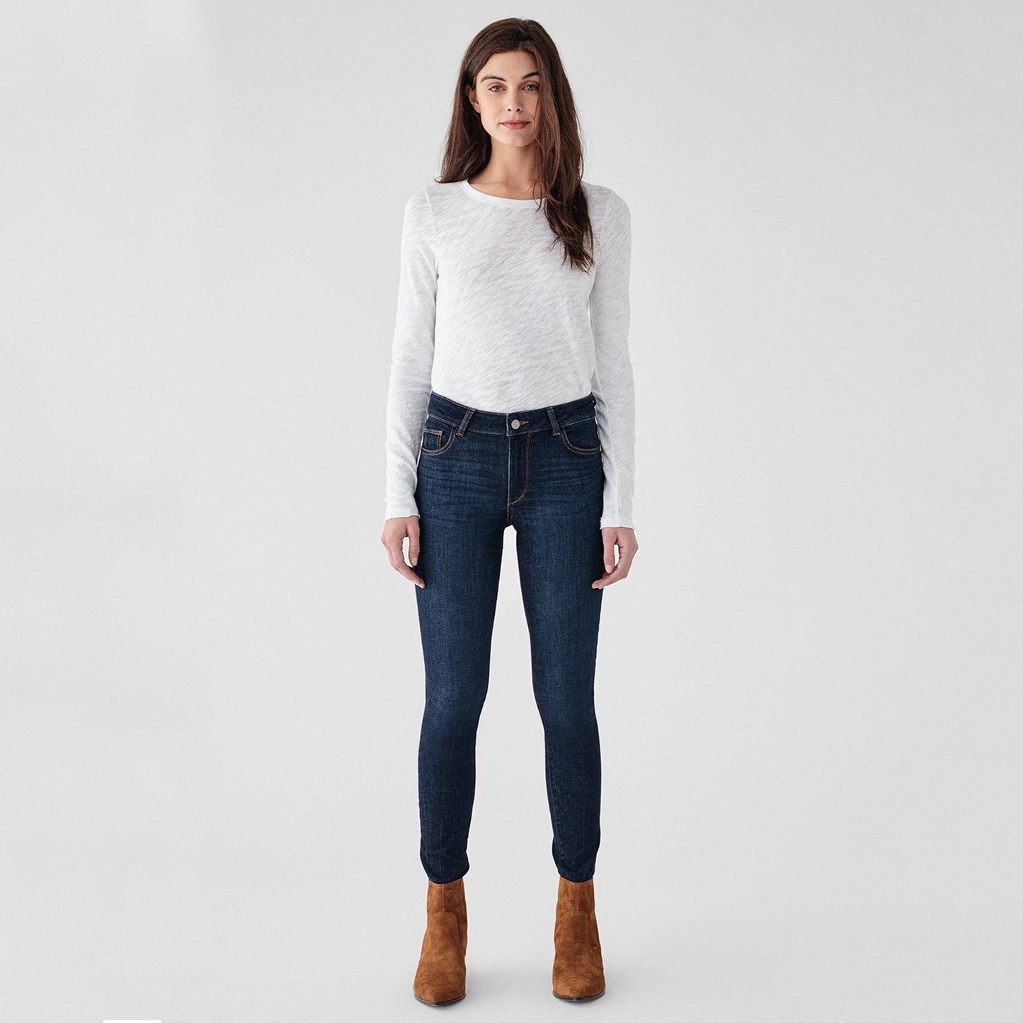 - Florence Mid-Rise Skinny Jeans - Indigo