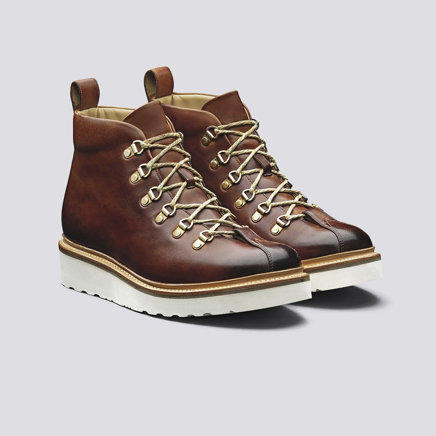 - Bobby - Leather Hand-painted Boot - Tan