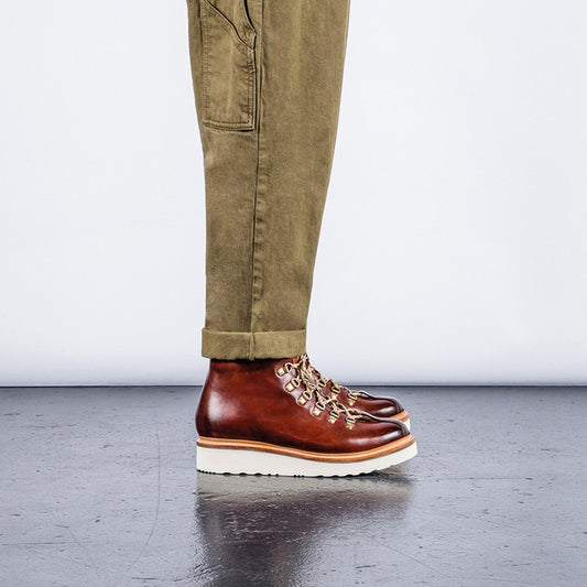 - Bobby - Leather Hand-painted Boot - Tan