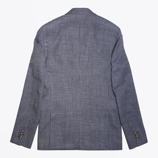 - Textured Wool-Blend Blazer - Blue