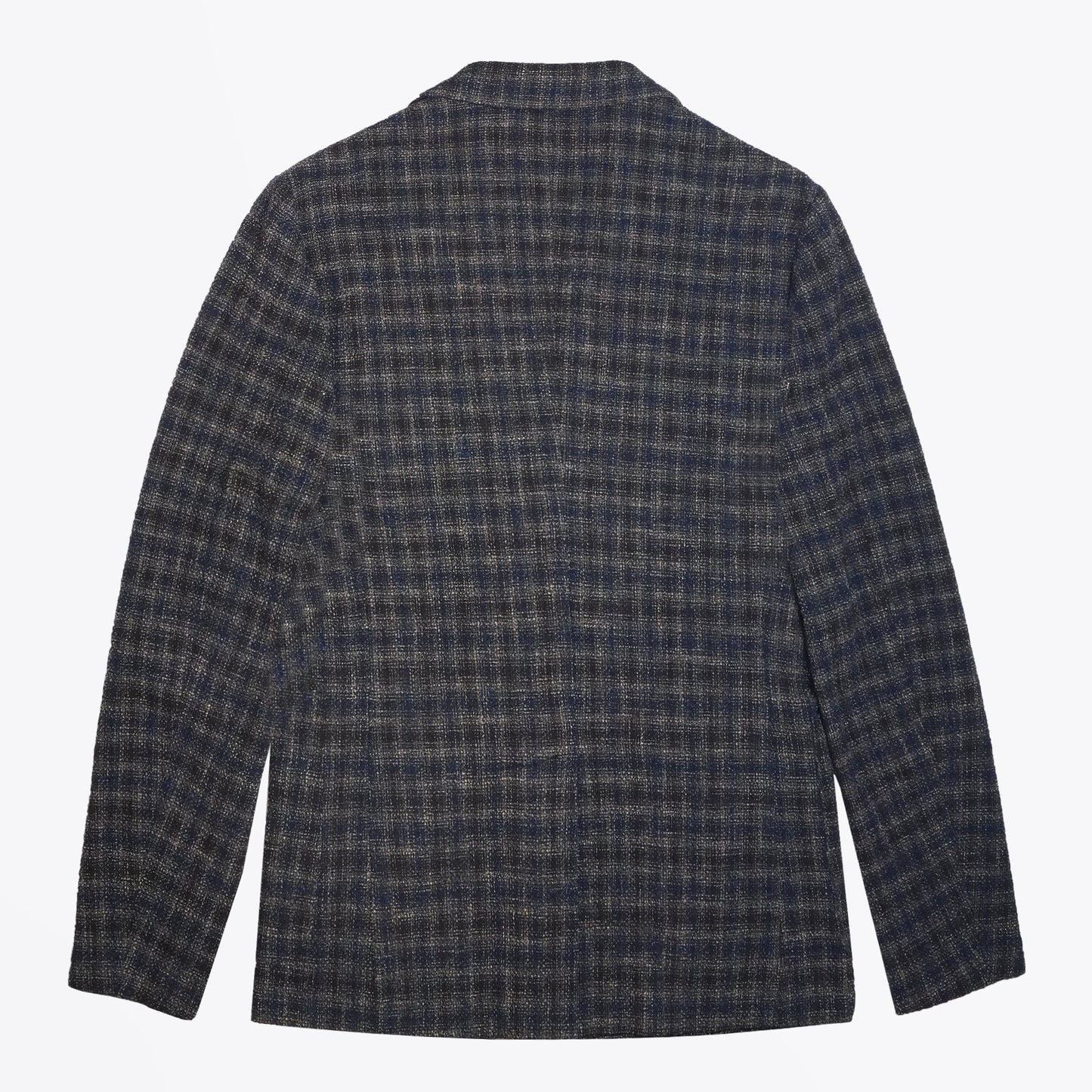 - Relaxed Checked Blazer - Navy/Beige