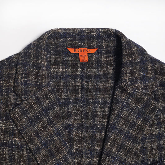 - Relaxed Checked Blazer - Navy/Beige