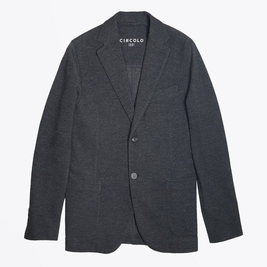 Wool-Blend Stretch Blazer - Grey