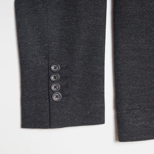 Wool-Blend Stretch Blazer - Grey
