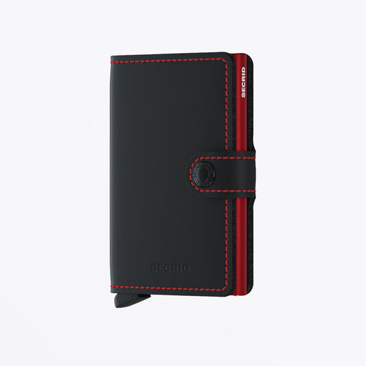 Miniwallet - Matte Black & Red