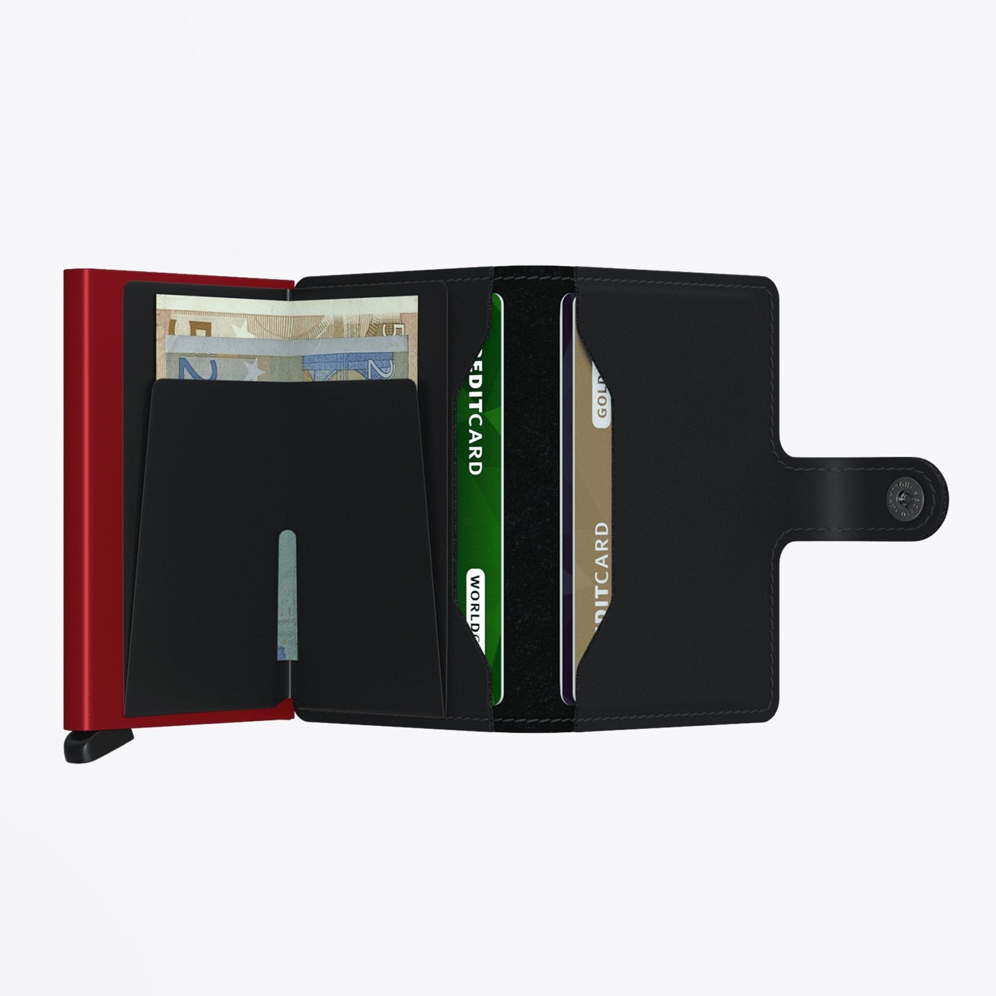 - Miniwallet - Matte Black & Red